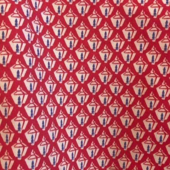 Gap Slim Cropped Stretch Pants Pink/White/Blue Geometric Print Size 4 - Picture 2 of 7